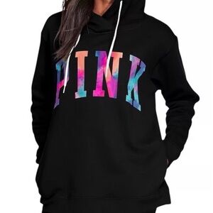 PINK VICTORIA’S SECRET WATER LOGO HOODIE